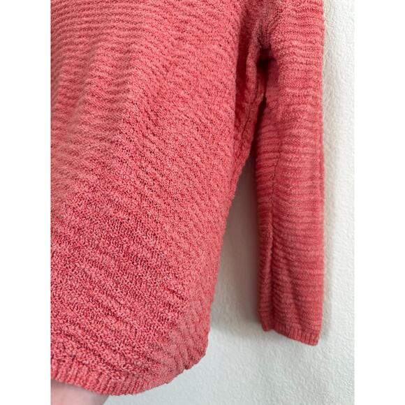 Women's Calvin Klein Pink Sweater Knitted V-Neck Casual Comfy Winter Small - Picture 10 of 10